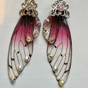 Cicada Fairy Wing Earrings